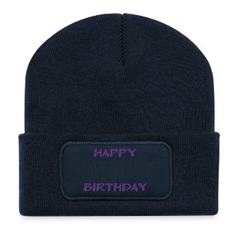 ALLES GUTE ZUM GEBURTSTAG. ALLES GUTE ZUM GEBURTSTAG. JAHRESTAG. - Recycelte Patch Beanie - French Navy - Vorne