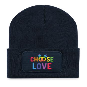 Mois de la fierté LGBT - Amour - Beanie recyclé à patch - bleu marine - Devant