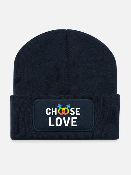 Pride Month LGBT - Liebe - Recycelte Patch Beanie - French Navy