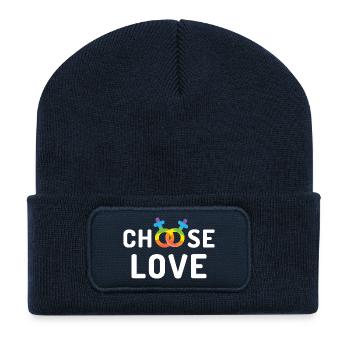 Mois de la fierté LGBT - Amour - Beanie recyclé à patch - bleu marine - Devant