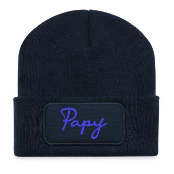 OPA. VATERTAG. ALLES GUTE ZUM GEBURTSTAG OPA. ICH LIEBE DICH. - Recycelte Patch Beanie - French Navy - Vorne
