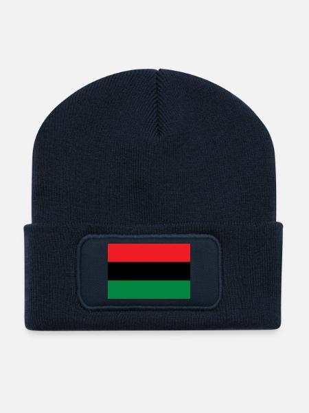 Flag of the UNIA - Pan African Alliance Afrika - Recycelte Patch Beanie - French Navy