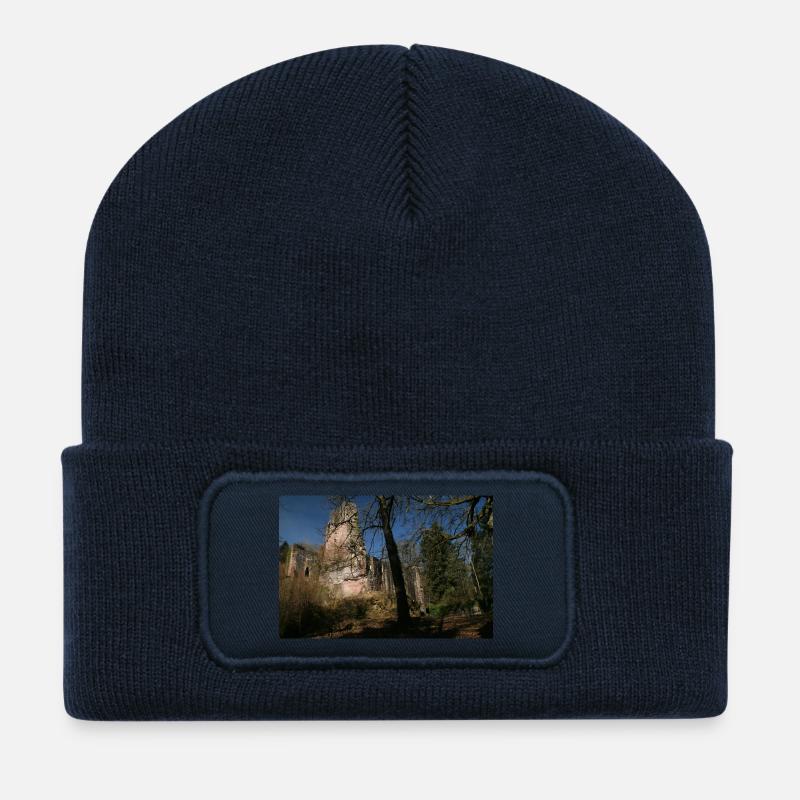 Mystische Burg Waldeck (Nordschwarzwald) - Recycelte Patch Beanie - French Navy