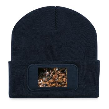Black Forest Forest Stream - Recycled Patch Beanie - french navy - Front