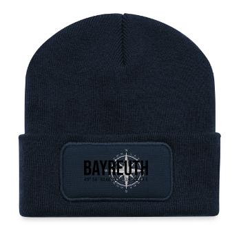 Koordinaten Bayreuth - Recycelte Patch Beanie - French Navy - Vorne