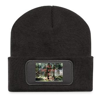 Tout ce que nous avons, c’est maintenant - Beanie recyclé à patch - charbon - Devant