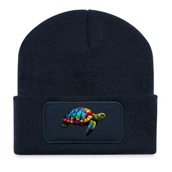 Turtle - Recycled Patch Beanie - french navy - Front