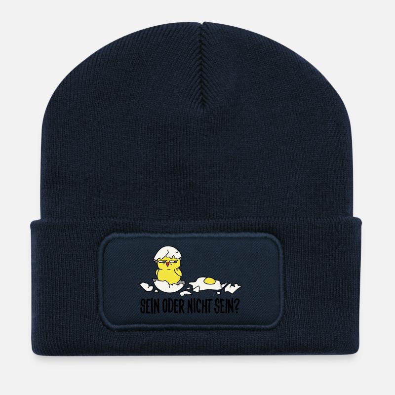 sein oder nicht sein - Recycelte Patch Beanie - French Navy