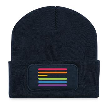 Mois de la fierté LGBT - Love is Love - Beanie recyclé à patch - bleu marine - Devant