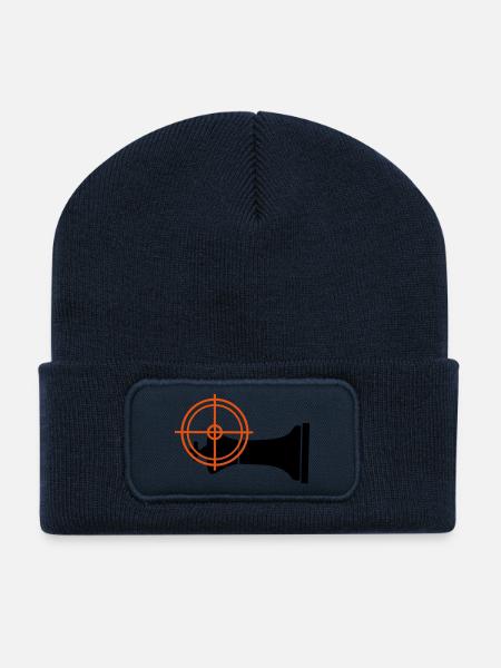 Échec et mat mentant - Beanie recyclé à patch - bleu marine