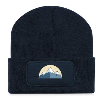 Montagnes - Conçu pour les ultras - Beanie recyclé à patch - bleu marine - Devant