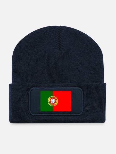 Portugal - Beanie recyclé à patch - bleu marine