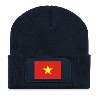 Vietnam - Recycelte Patch Beanie - French Navy - Vorne