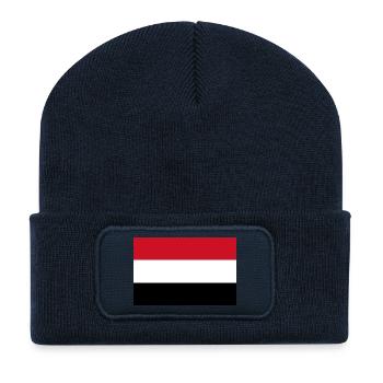 Yémen - Beanie recyclé à patch - bleu marine - Devant