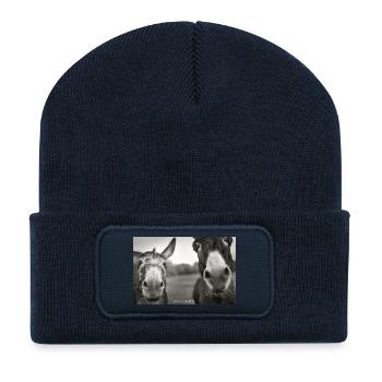 1200 Esel_Dudes - Recycelte Patch Beanie - French Navy - Vorne