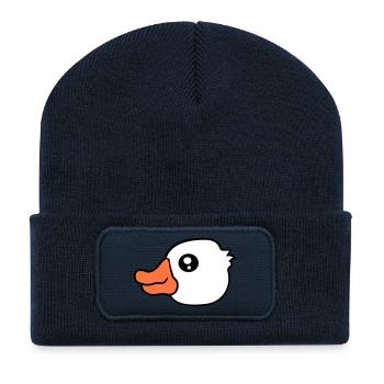 Duck Swimming Lake River Water Sea Holiday Fun - Recycled Patch Beanie - french navy - Front