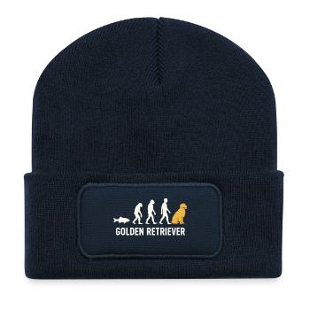 Die Entwicklung des Golden Retrievers - Recycelte Patch Beanie - French Navy - Vorne