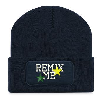 Remix me - Recycelte Patch Beanie - French Navy - Vorne