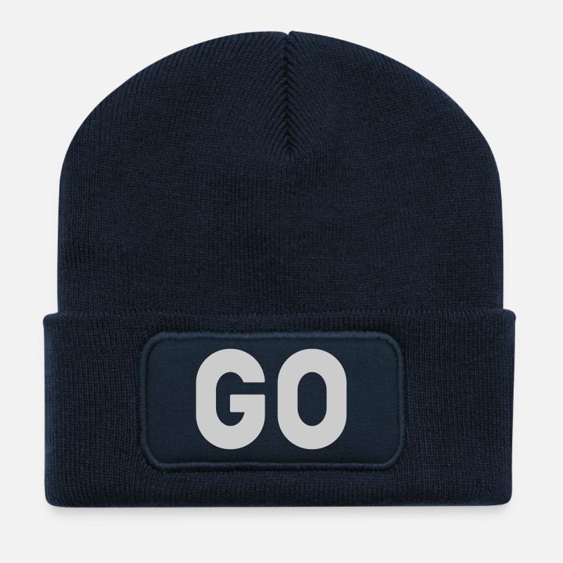 GO - Recycelte Patch Beanie - French Navy