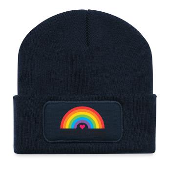 LGBTQ Pride Month - Das sind meine Farben - Recycelte Patch Beanie - French Navy - Vorne
