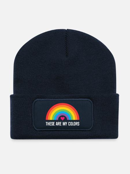 LGBTQ Pride Month - Das sind meine Farben - Recycelte Patch Beanie - French Navy