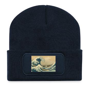 Welle - Recycelte Patch Beanie - French Navy - Vorne