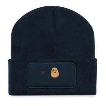 Énergie de la pomme de terre - Beanie recyclé à patch - bleu marine - Devant