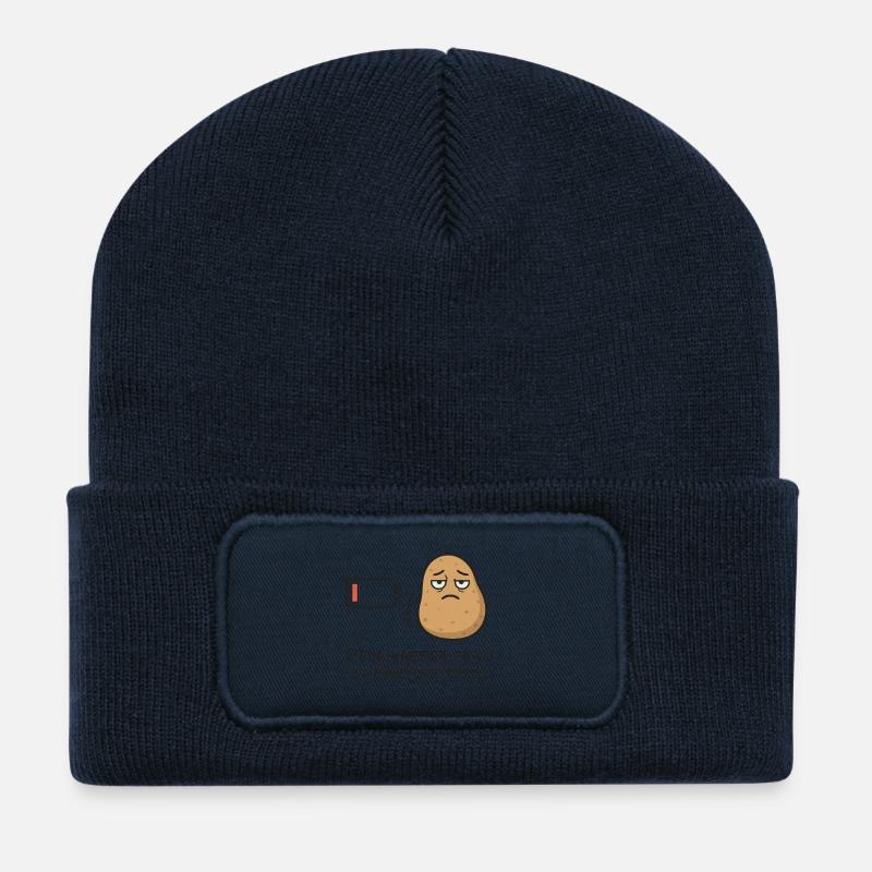 Énergie de la pomme de terre - Beanie recyclé à patch - bleu marine