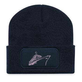 Bateau de croisière Bateau de croisière Luxe - Beanie recyclé à patch - bleu marine - Devant
