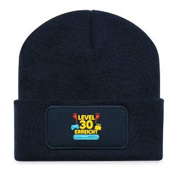 Level 30 erreicht - Recycelte Patch Beanie - French Navy - Vorne