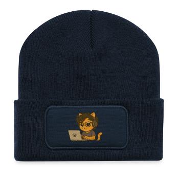 Nerd - Recycelte Patch Beanie - French Navy - Vorne