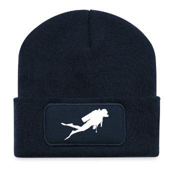 diver - Recycled Patch Beanie - french navy - Front