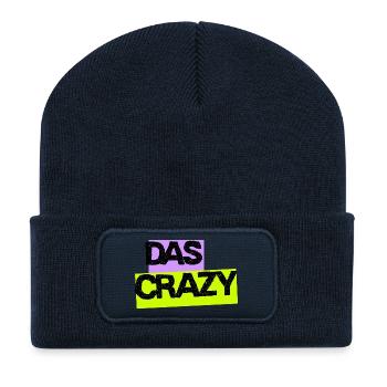 The Crazy - Design with Neon Colors - Recycled Patch Beanie - french navy - Front