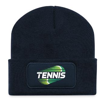 Tennis Logo - Cooles Sport-Logo - Recycelte Patch Beanie - French Navy - Vorne