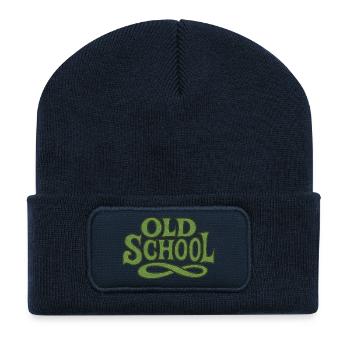 Old School Green Emblem - Recycled Patch Beanie - french navy - Front