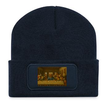 Dogs Last Supper - Recycled Patch Beanie - french navy - Front
