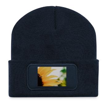Sunflower Watercolors - Recycled Patch Beanie - french navy - Front