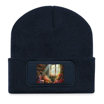 Flower3 - Recycled Patch Beanie - french navy - Front