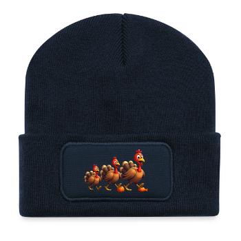 Thanksgiving Truthahn Baby - Recycelte Patch Beanie - French Navy - Vorne