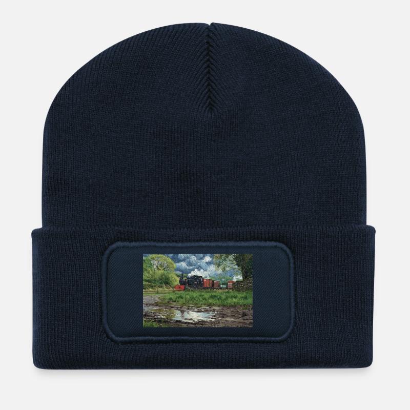 Narrow Gauge Storm - Recycled Patch Beanie - french navy