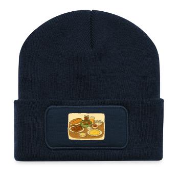 Brochettes Salade - Beanie recyclé à patch - bleu marine - Devant