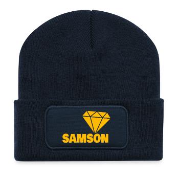 Edel Samson - Recycelte Patch Beanie - French Navy - Vorne