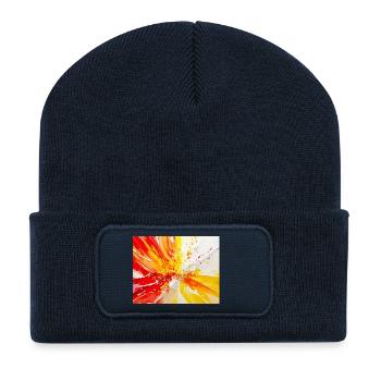 Flower in oil - Recycled Patch Beanie - french navy - Front