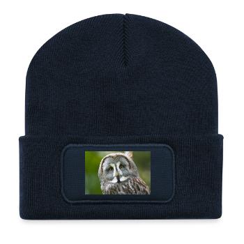 Mystische Nachteule - Recycelte Patch Beanie - French Navy - Vorne