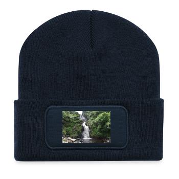 Emerald Forest Waterfall - Recycled Patch Beanie - french navy - Front