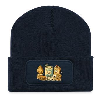 Sweet Condensed Milk Cartoon - Recycled Patch Beanie - french navy - Front