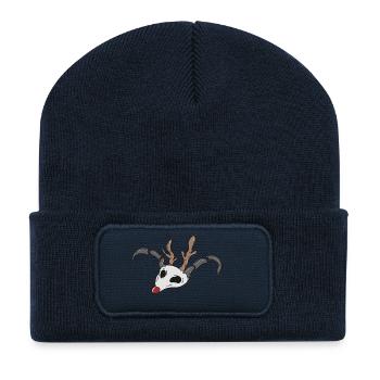 Reindeer Skull - Recycled Patch Beanie - french navy - Front