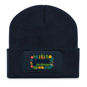 Je peux pas j'ai Jardinage - Beanie recyclé à patch - bleu marine - Devant