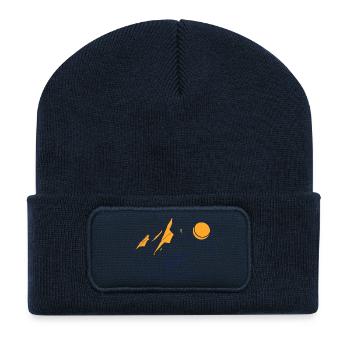 Bike Mountain Sun - Recycled Patch Beanie - french navy - Front