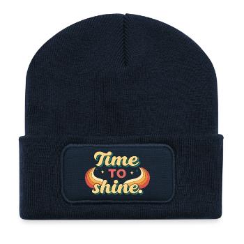 Time to Shine Rainbow Wings - Recycled Patch Beanie - french navy - Front